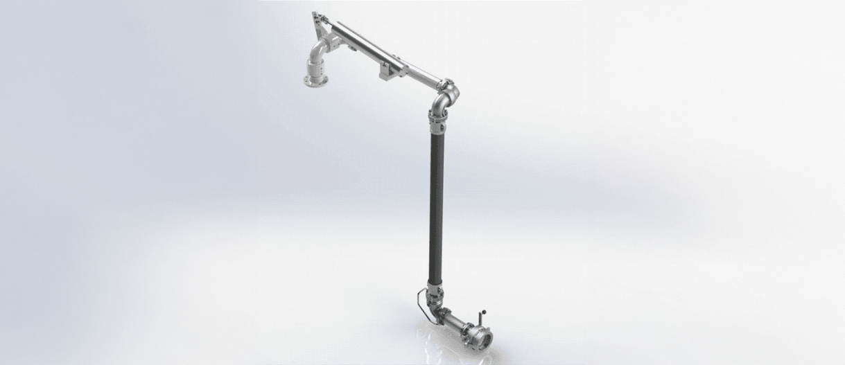 Bottom Loading & Unloading Arm by Silea, an industrial articulated pipeline system designed for safe and efficient fluid transfer